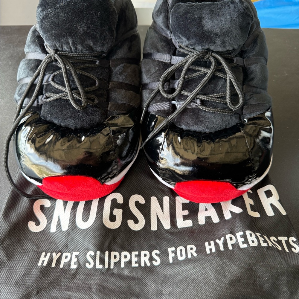 Black and Red slipper sneakers